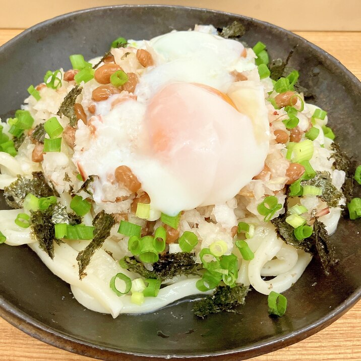シャキシャキ!鬼おろし納豆うどん
